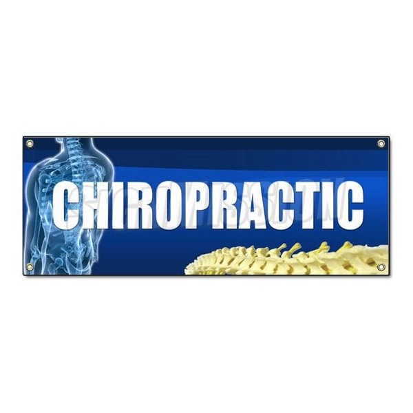 CHIROPRACTIC BANNER SIGN back chiropractor signs adjustments clinic medical
